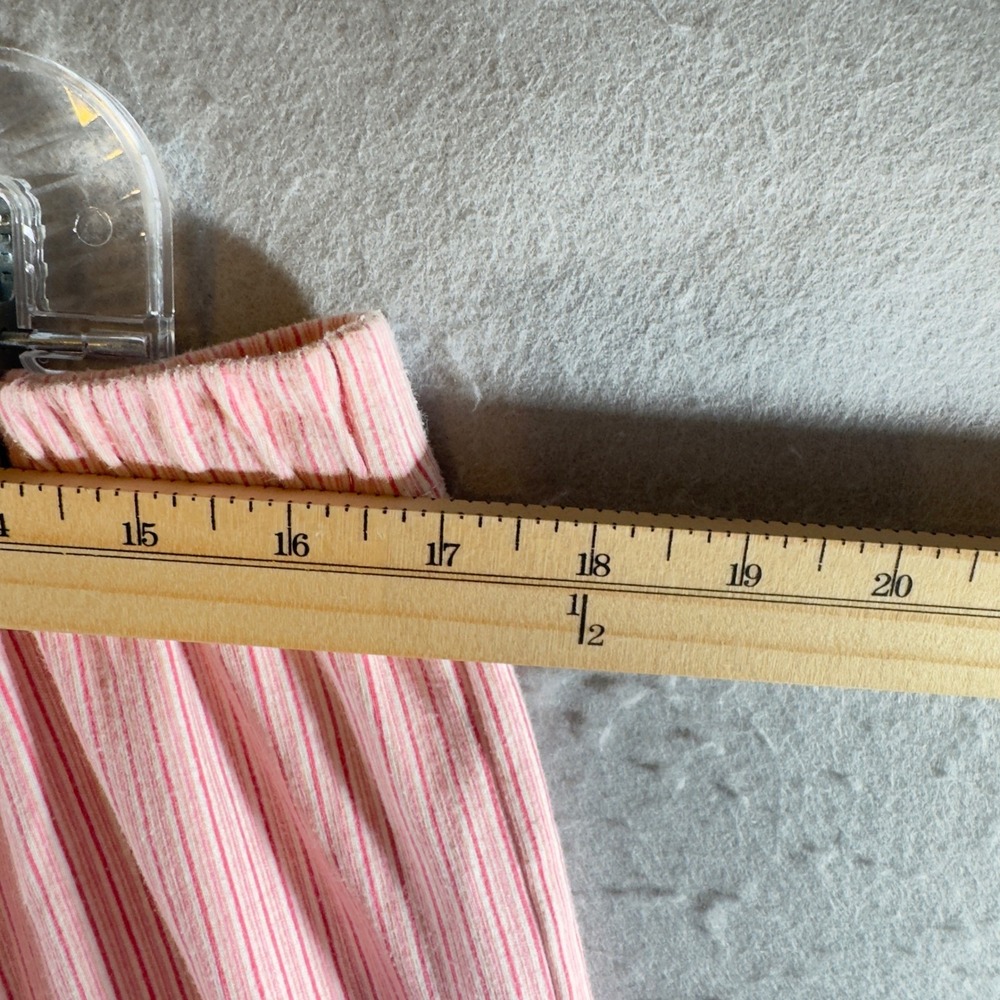 1388 | Karen Neuburger Striped Ribbed Knit Pajama Set Pink Womens 1X - Picture 9 of 13